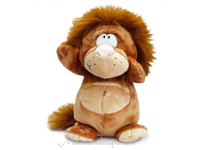 Peluche Podgey Lion - Taille 26cm - Les Podgeys sauvages - Peluches de très grande qualité.