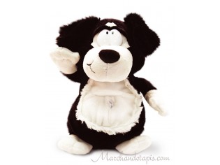 Peluche Podgey Chien Noir - Taille 26cm