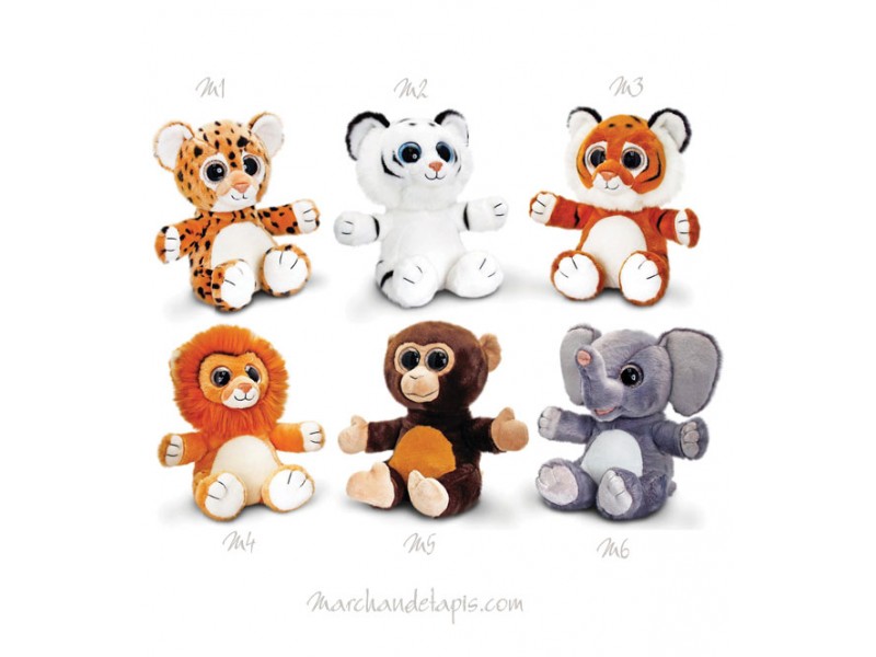 Peluche Animaux sauvages - Yeux paillettes 25cm Keel Toys - Une sélection  Marchandetapis.com