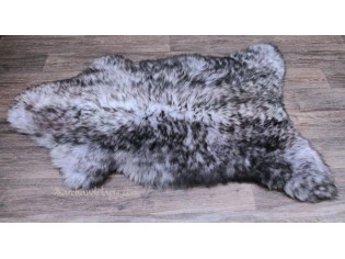 Peau de mouton UK. Couleur Gris mèches foncées 110-120cm