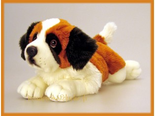 Peluche de chien St Bernard, taille 35cm