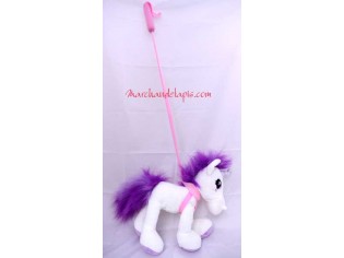 Peluche Licorne Laisse - Taille 30cm Laisse 70cm