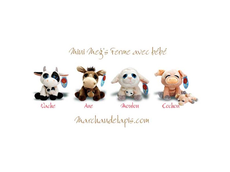 Peluche-Mini Meg's Ferme - Taille 25cm