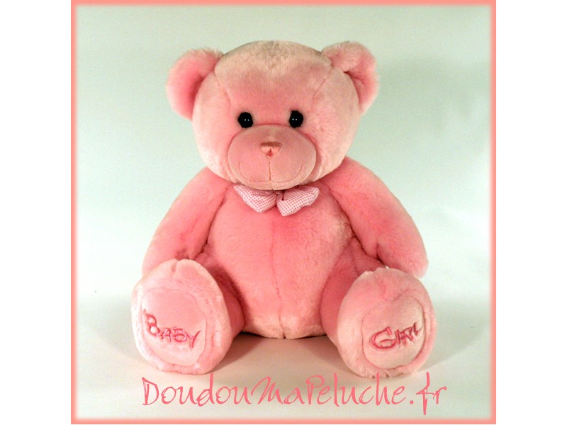 Peluche de Naissance - Ourson rose