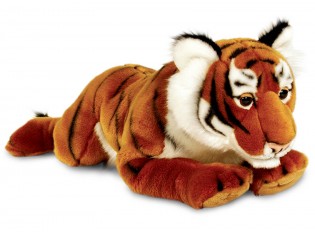 Peluche tigre couché 58cm