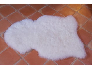 Peau de mouton, Blanc naturel 90/100cm poils courts