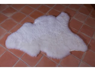 Peau de mouton, Blanc naturel 100/110cm poils courts
