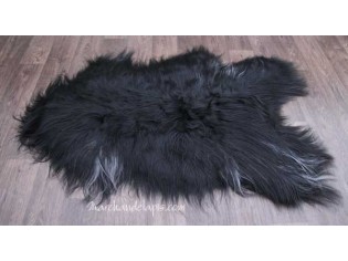 Peau de mouton. Noire Marron Longueur 100/110cm 