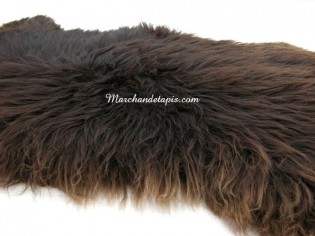 Peau de mouton - UK01 Marron rustique naturel Peau de mouton Origine UK