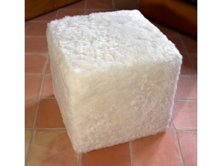 Pouf Coussin Cube Blanc