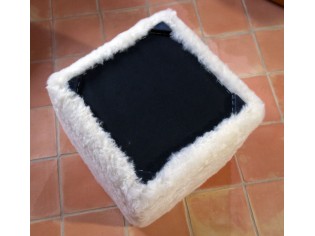 Pouf Coussin Cube Blanc