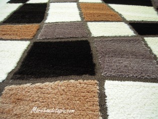 Tapis Shaggy Polyester 0313 160cm x 230cm. Tapis Shaggy avec motifs en relief. Marchand de tapis