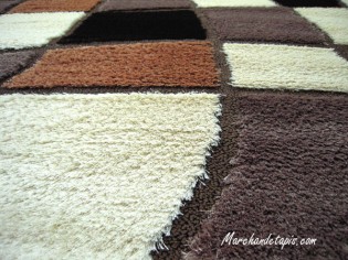 Tapis Shaggy Polyester 0313 160cm x 230cm. Tapis Shaggy avec motifs en relief. Marchand de tapis