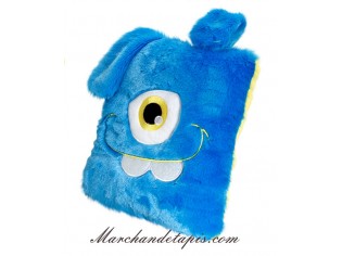 Coussin Peluche Monstre Bleu - Taille 30cm