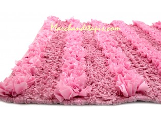 Tapis Bain Corfou Rose Clair 60cm x 90cm Marchand de tapis