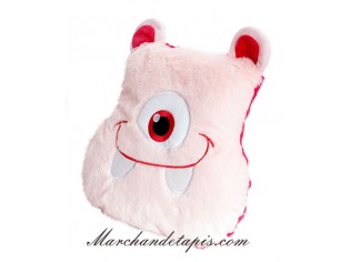 Coussin Peluche Monstre Rose clair - Taille 30cm