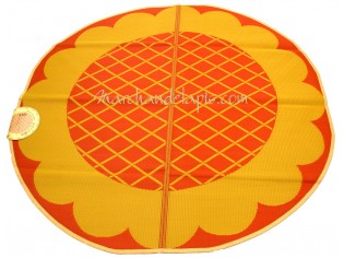 Tapis enfant Jaune Orange Plastique Rond 174cm