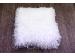 Coussin agneau du Tibet Blanc 40cmx40cm