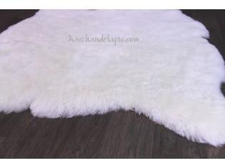 Tapis peau de mouton, 2 peaux, Blanc Naturel - Poils courts