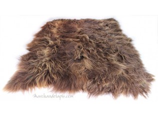 Tapis peau de mouton, 5 peaux, Marron rustique. Tannage écologique. Sélection Marchand de Tapis