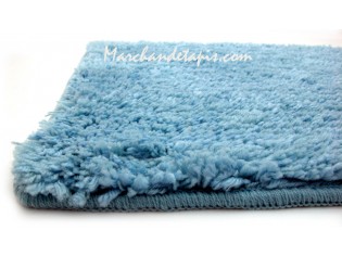 Tapis Shaggy Bain Bleu 55cm x 85cm