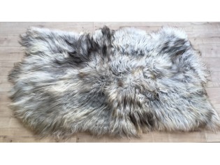 Tapis peau de mouton, 4 peaux, Gris naturel - TPM-IS-4P-GN-PL-0418