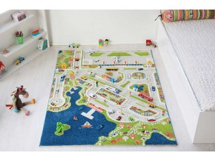 Tapis enfant Maison Vert - IVI - Tapis enfant 3D, super espace de jeu