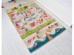 Tapis enfant Maisons jumelées - IVI - Tapis enfant 3D, véritable espace de  jeu