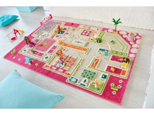 Tapis enfant Maisons jumelées - IVI - Tapis enfant 3D, véritable