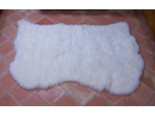 Tapis peau de mouton, 3 peaux, Blanc Naturel - Poils courts