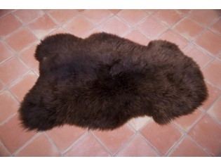 Peau de mouton UK - Marron rustique naturel - 110/120cm - 0421-1