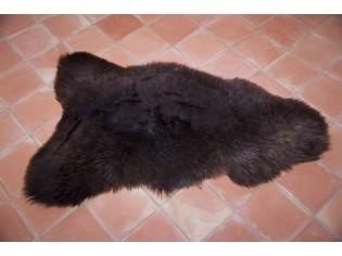 Peau de mouton UK - Marron rustique naturel - 110/120cm - 0421-10