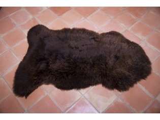 Peau de mouton UK - Marron rustique naturel - 110/120cm - 0421-11