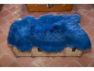 Peau de mouton. Bleu - 110-120cm