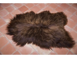 Peau de mouton Marron rustique naturel IS-MRN-1-21