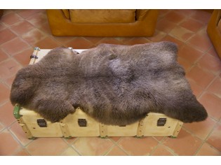 Peau de mouton UK - Marron rustique naturel - 110/120cm - 0421-53