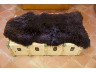 Peau de mouton UK - Marron rustique naturel - 110/120cm - 0421-55