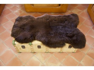 Peau de mouton UK - Marron rustique naturel - 110/120cm - 0421-56