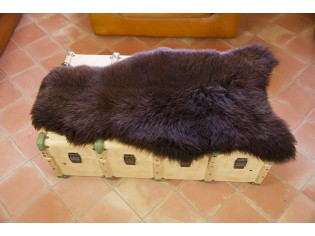 Peau de mouton UK - Marron rustique naturel - 110/120cm - 0421-57