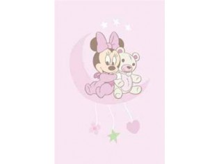 Tapis enfant Disney, Minnie Baby Rose, 100x150cm