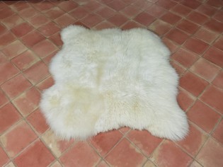 Tapis peau de mouton, 2 peaux, Blanc Naturel Origine UK - 2P2