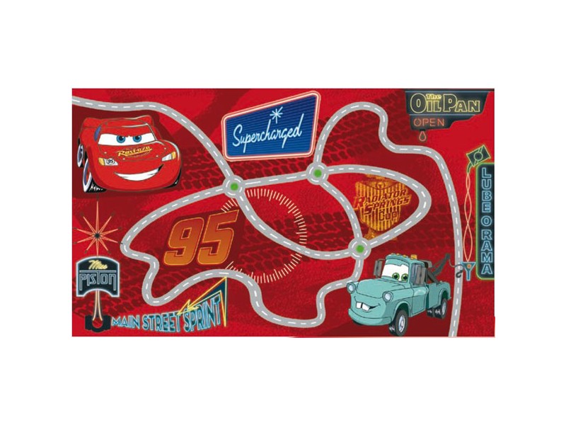 Tapis enfant Disney Cars Circuit, 100x170cm - Tapis Collection Disney