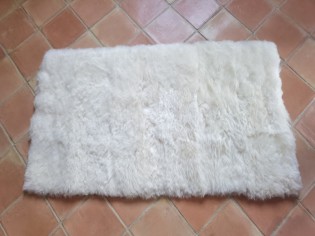 Tapis peau de mouton MixMix Blanc naturel 60cmx120cm