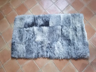 Tapis peau de mouton MixMix Gris naturel 60cmx120cm - 02