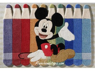 Tapis enfant Disney, Mickey et ses crayons, 115x168cm