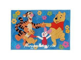 Tapis enfant Disney, Winnie et ses amis, la ronde, 115x168cm