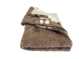 Tapis chien Drybed® antidérapant MARRON GROSSES PATTES BLANCHES
