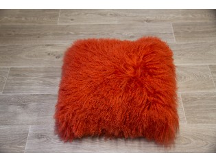 Coussin agneau du Tibet Orange 40cmx40cm