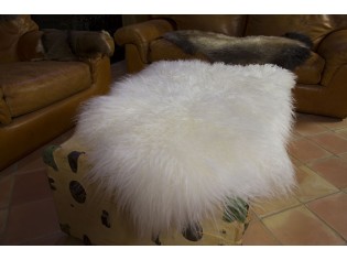 Peau de mouton, Blanc naturel 110-120cm - Tannage écologique - Une sélection Marchand de tapis