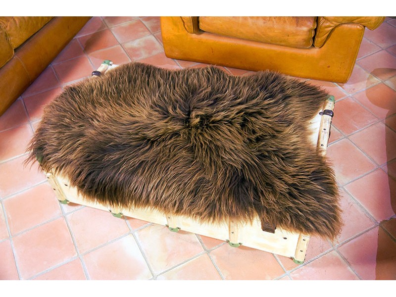 Peau de mouton Islande marron rustique | peau de mouton naturelle 2501